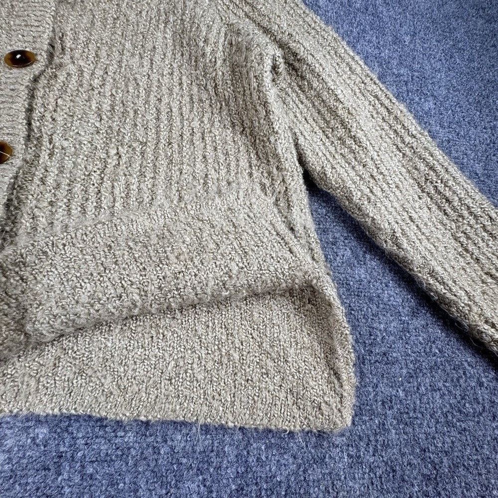 90s Y2K Sarah Arizona‎ Cardigan Women M Beige USA Soft Textured Cottagecore VTG - Picture 4 of 13